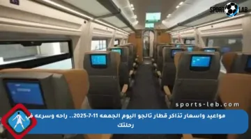 مواعيد وأسعار تذاكر قطار تالجو اليوم الجمعة 11-7-2025.. راحة وسرعة في رحلتك